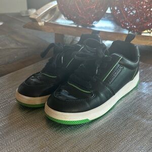 Boys Black and Green Minecraft Shoes